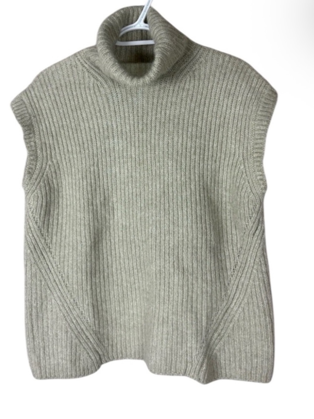 Zara Wool Chunky Turtleneck Sweater Vest